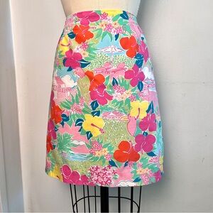 Vintage Sz. 10 Lilly Pulitzer Cotton A-Line Skirt